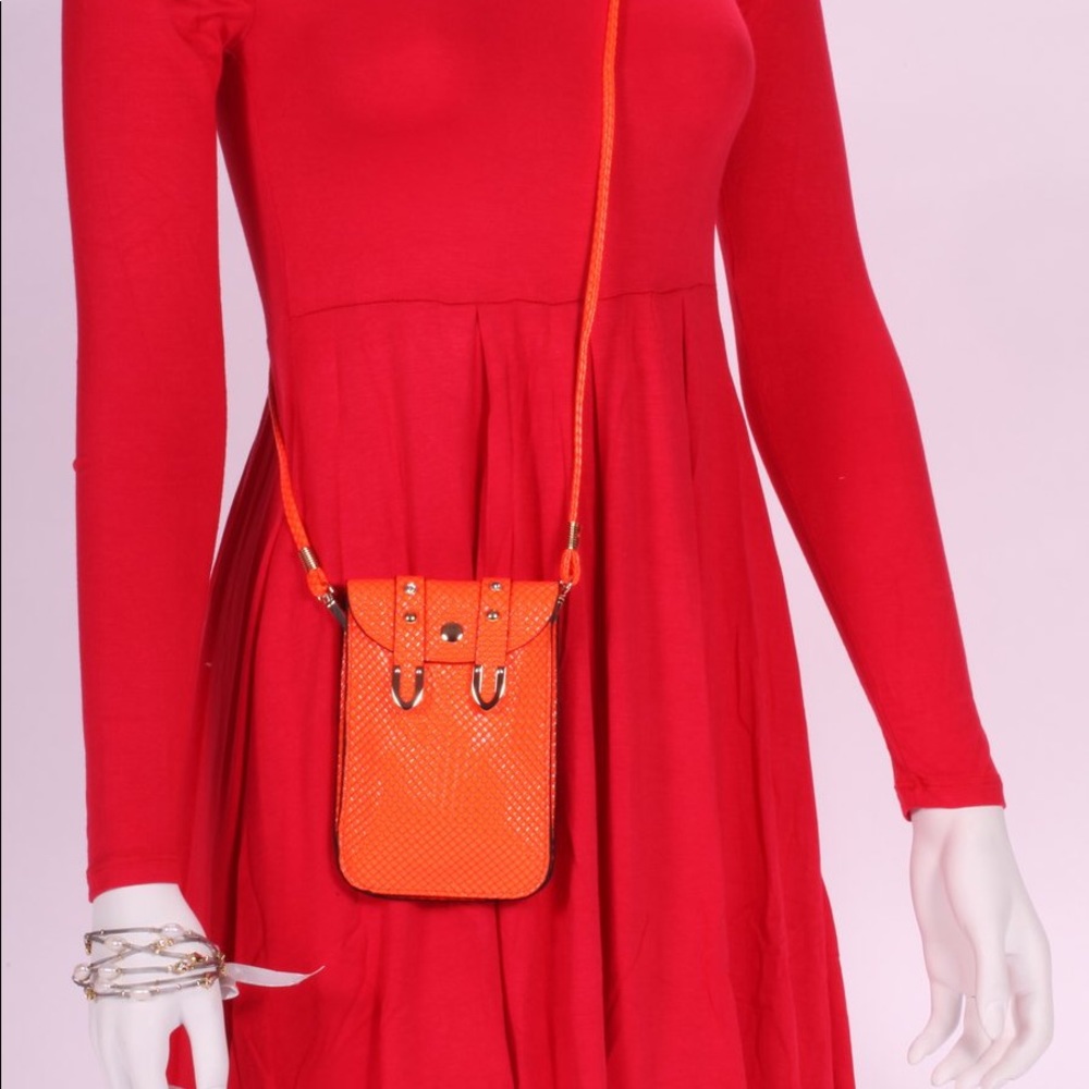 Bright Colorful Orange Crossbody Bag